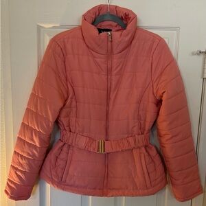 New York & Company Salmon Puffer Jacket